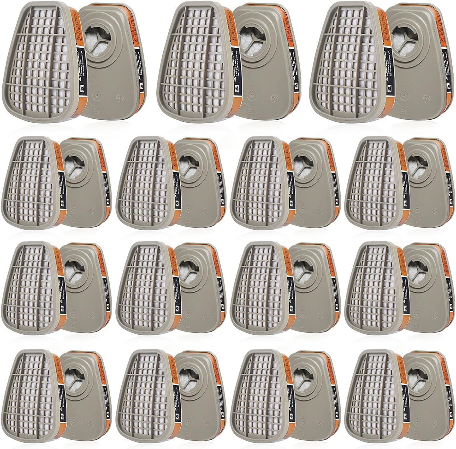 15 Pairs 6001 Filter Cartridges for Respirator, Respirator Cartridges & Filters, Chemical, Organic Vapor, Filter Compatible with 6200, 6800, 7502, FF402 Series Respirator
