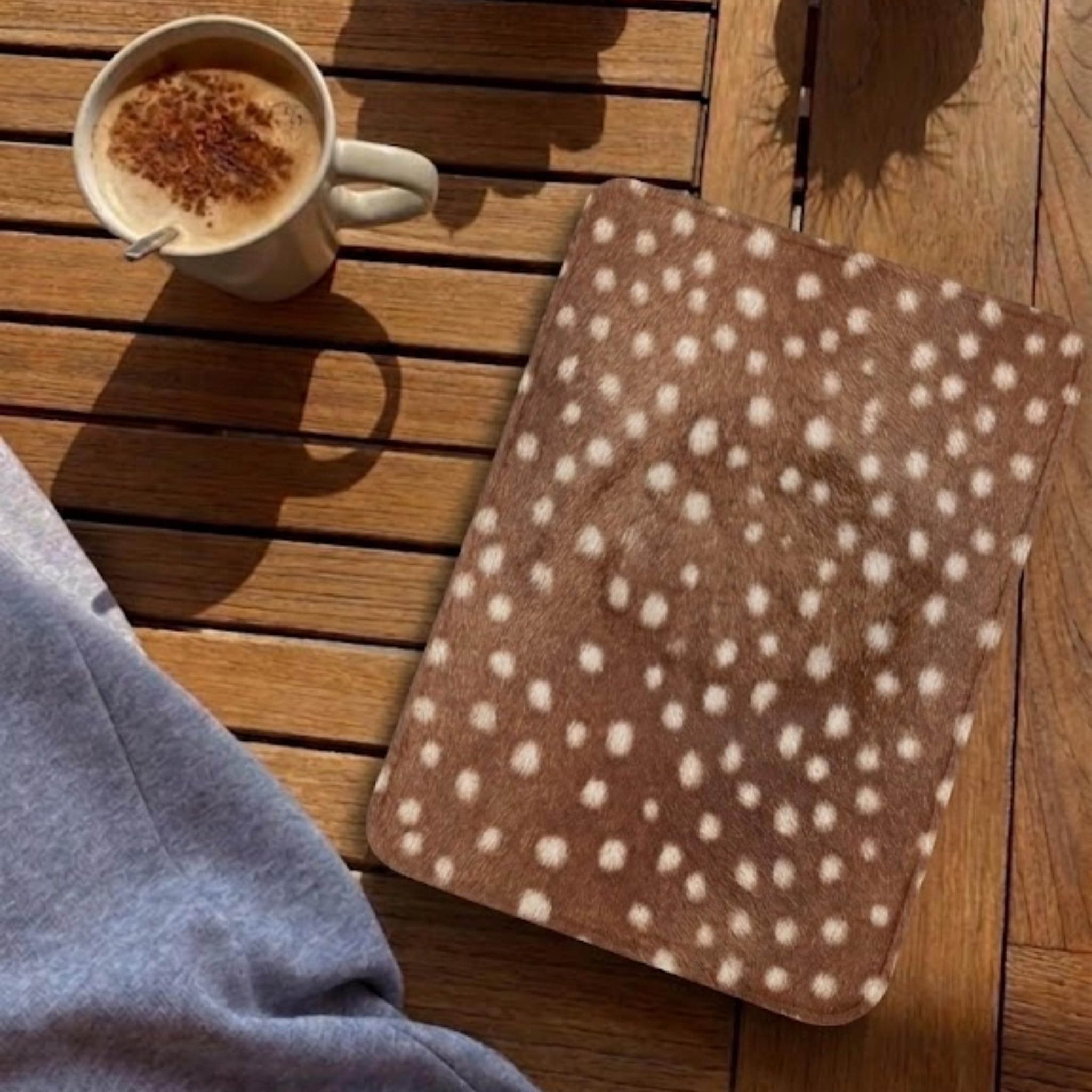 Lunso Passend für Kobo Libra Colour Hülle (7 Zoll) - Vegan Saffiano Leder Sleep Cover - Oh Deer!