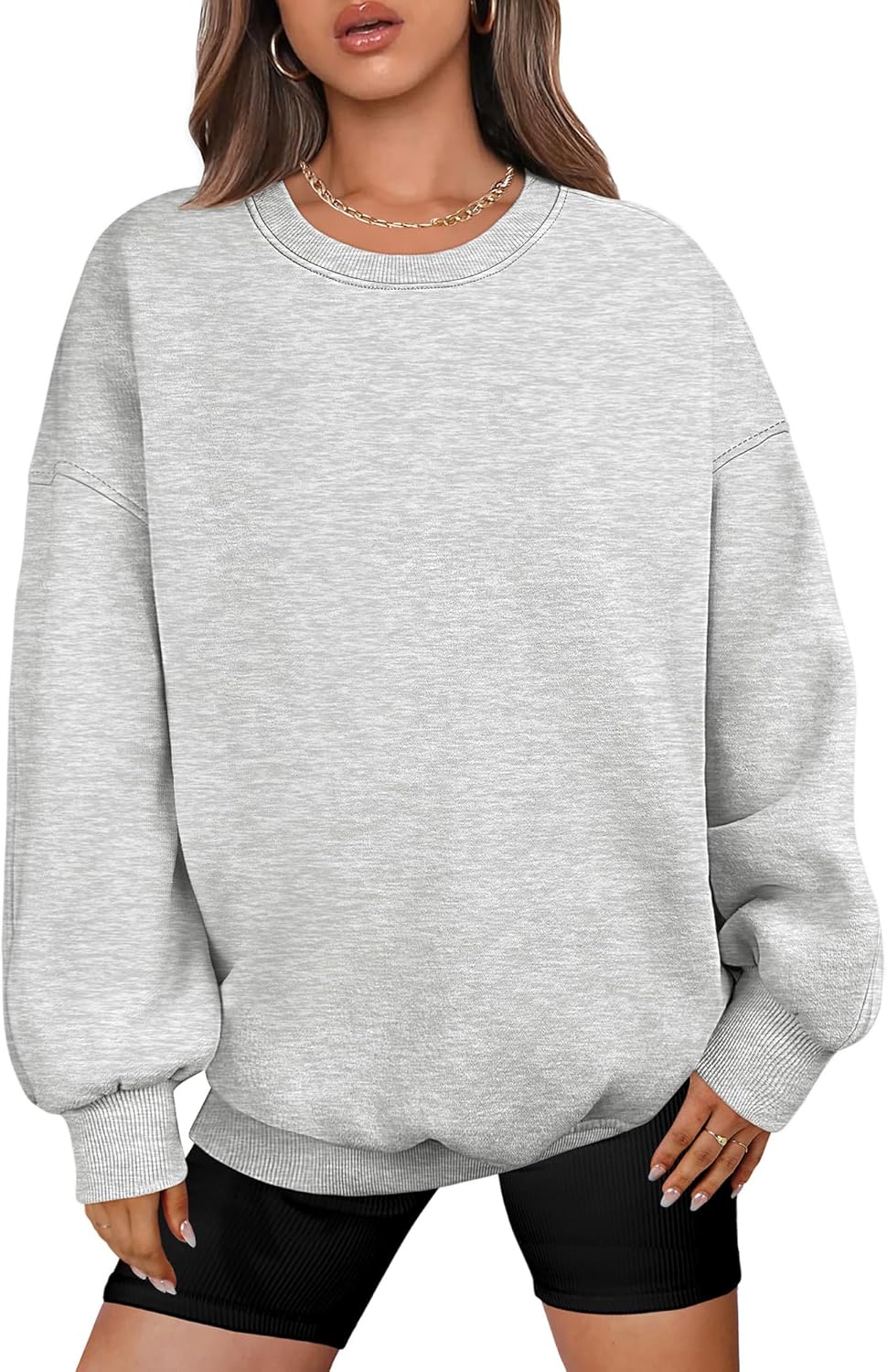 ANRABESS Oversized Sweatshirt for Women Crewneck Y2K Hoodies Fleece Casual Comfy Pullover Top Fall Outfits Clothes 2025