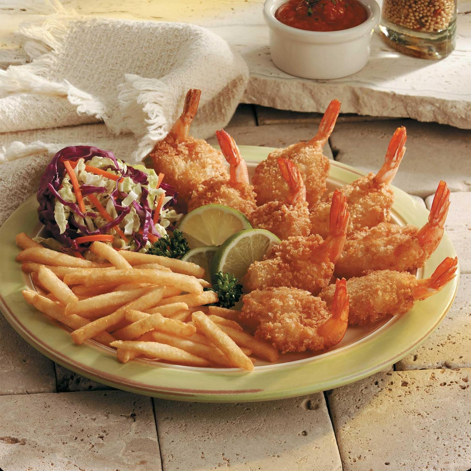 Oceanway Seafood Butterfly Breaded Shrimp - 21/25 Count, 3 Pound - 4 per case.