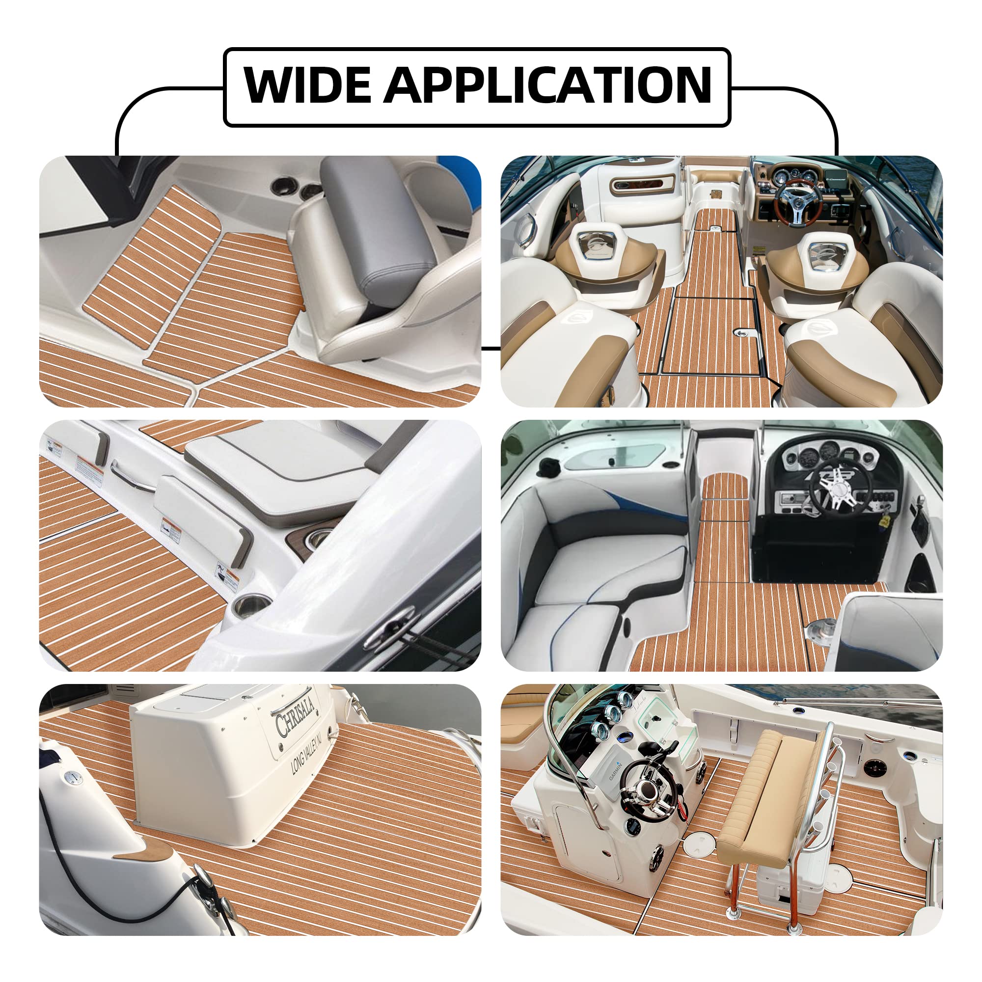 Snapklik.com : FOCEAN Boat Flooring EVA Foam Boat Decking Faux Teak ...