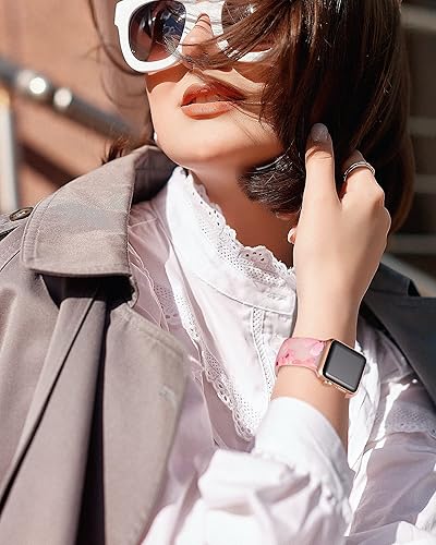 Miniatura 6 de Witzon Compatible con Apple Watch Band de 1.496 in 1.575 in 1.614 in 1.654 in 1.732 in 1.772 in 1.929 in Correas para mujer, iWatch Series