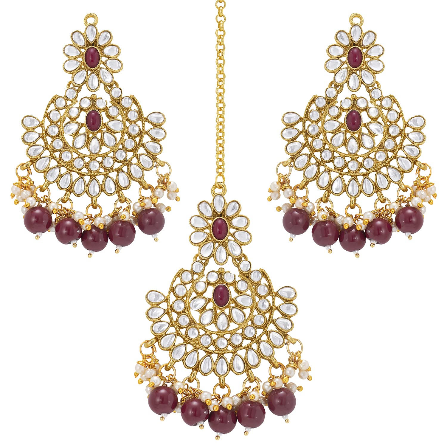 See full amazon price history chart for Peora Gold Plated Kundan Pearl Chandbali Earring Maang Tikka Jewellery Set for Women Peora Gold Plated Kundan Pearl Chandbali Earring Maang Tikka Jewellery Set for Women (B09F6W7FVN) Amazon Price History, Amazon Price Tracker