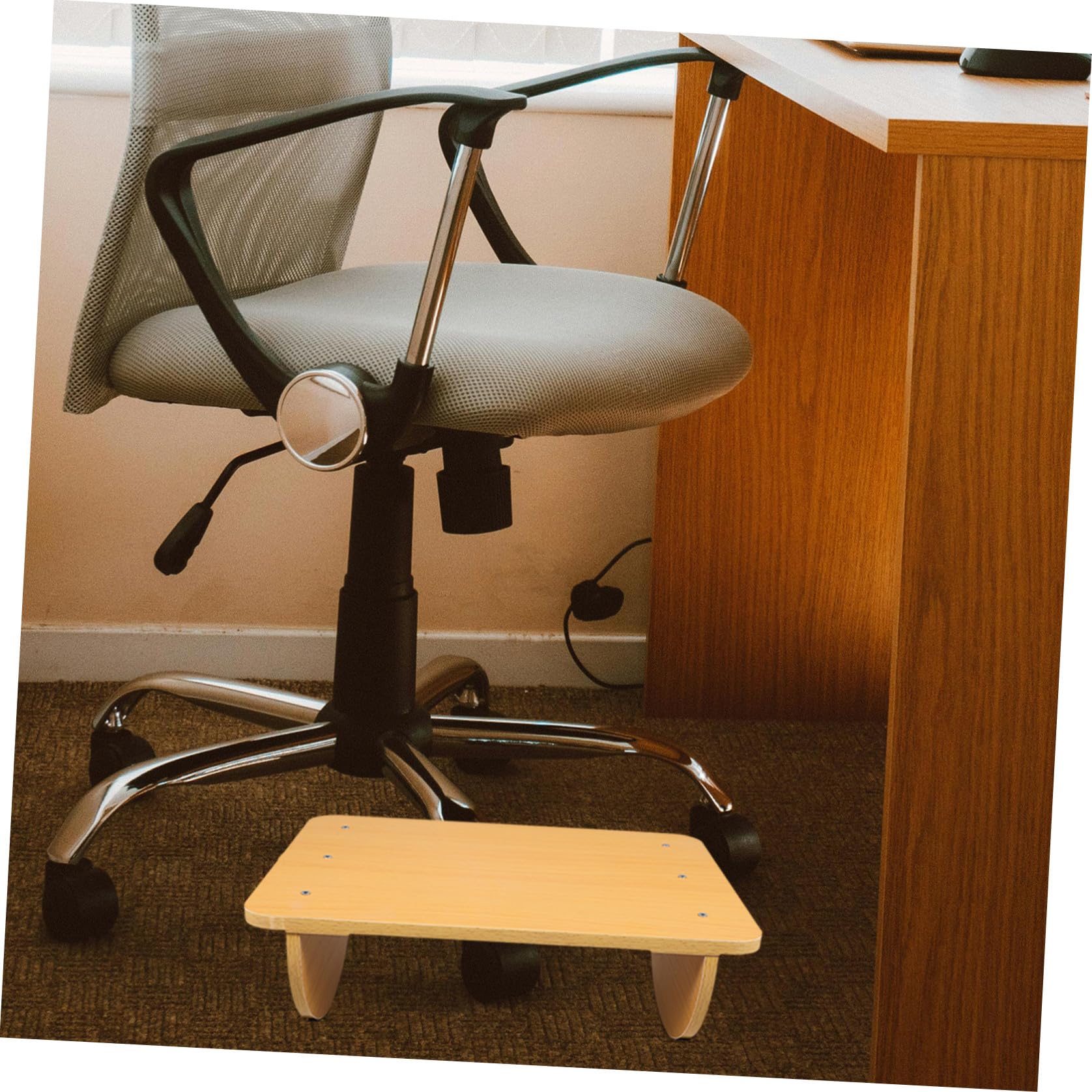 POPETPOP Poggiapiedi Ergonomico da Scrivania Superficie Antiscivolo e Design Oscillante per Ufficio, Casa, Studio o Gioco Comodo e Rilassante