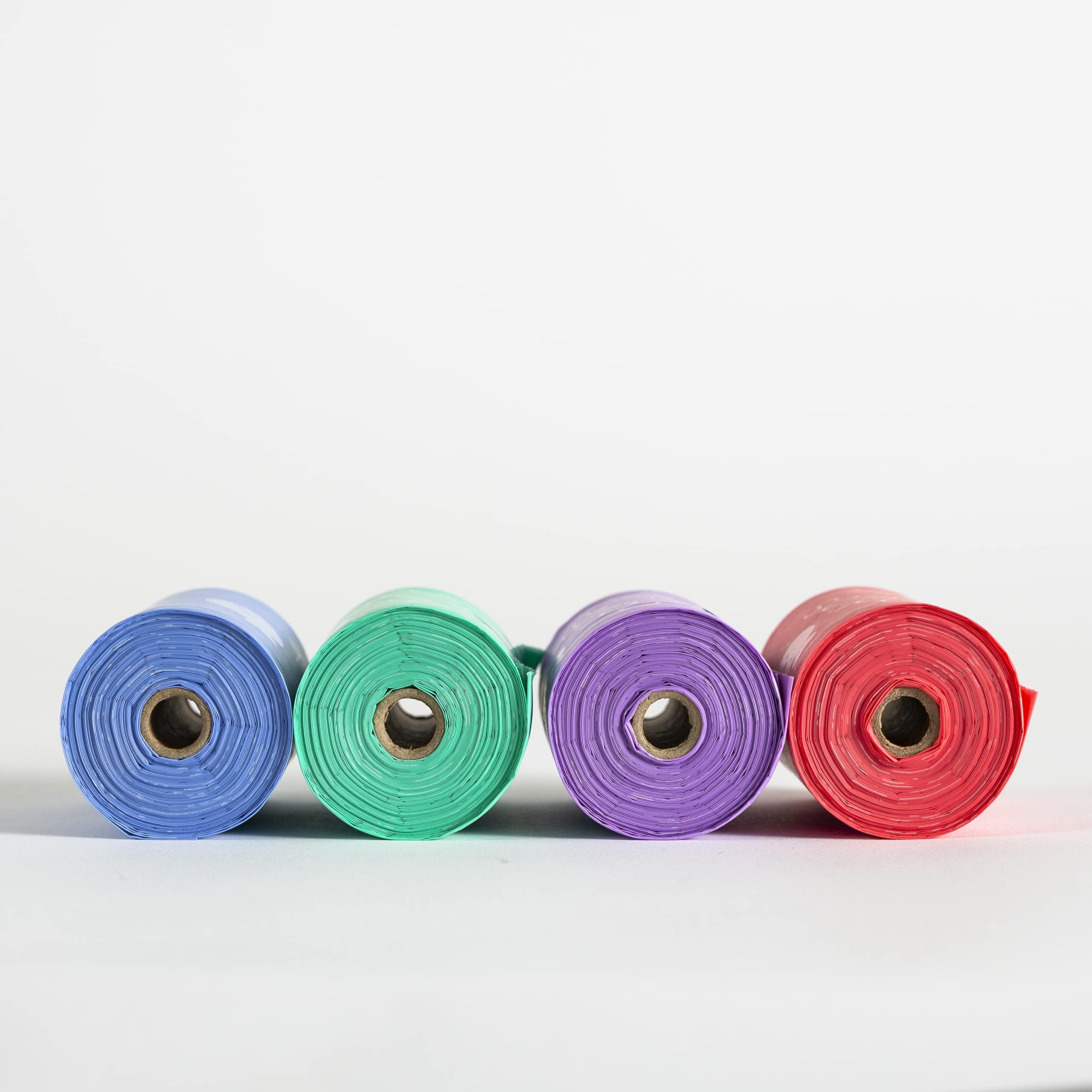 Adios - Bolsas compostables para excrementos de perro, 360 unidades (24 rollos), colores arcoíris, extra gruesas, a prueba de fugas, a prueba de olores, hechas de almidón de maíz compostable, rollos