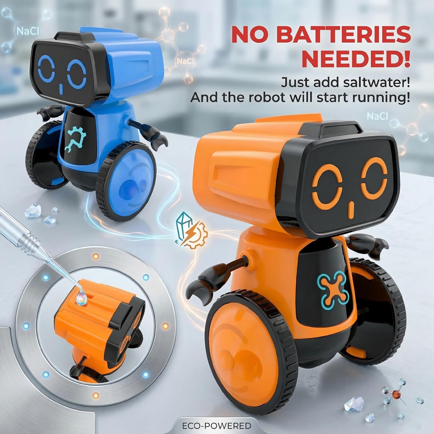 Science Saltwater-Powered Robot Kit, No Batteries Required, DIY Toys, Scientific Experiments, Creative Toy, Environmental Protection, for Festival Boys & Girls