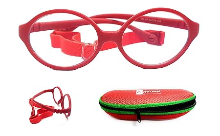 Affaires Blue Ray Block glasses Frames for Kids, Flexible, Bendable, No Screws, Glasses with anti-reflection for Eye Protection from emission by Computer Tablet Laptop Mobile | BC-281 (Red)
