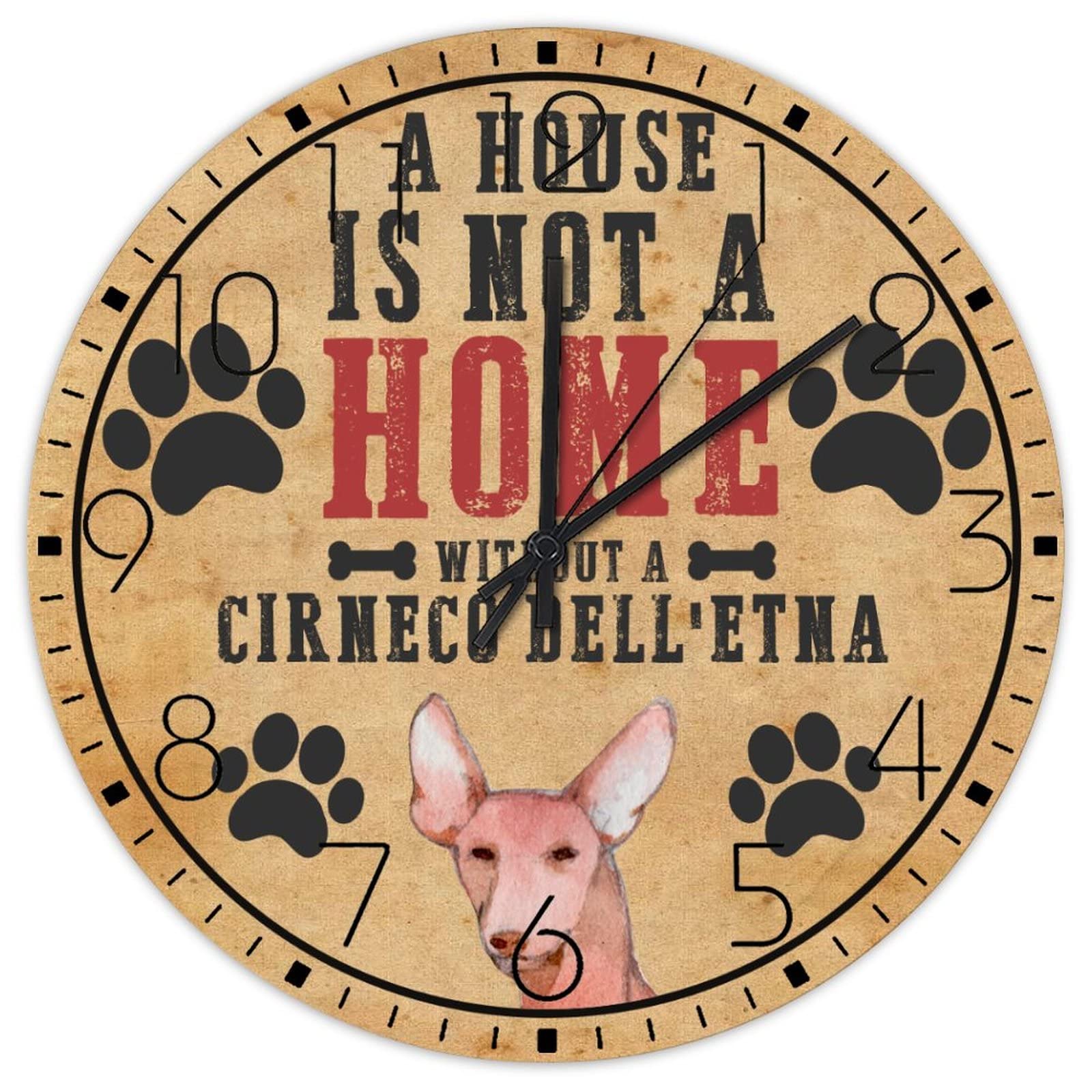 Horloge murale chien en bois au style campagne pour amoureux des animaux