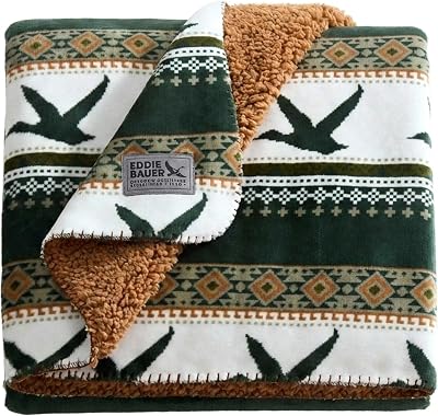 Eddie Bauer - Soft Reversible Throw Blanket for Bed & Couch, 50 x 70 | Soft and Cozy, Lightweight Comfort, Versatile Layer...