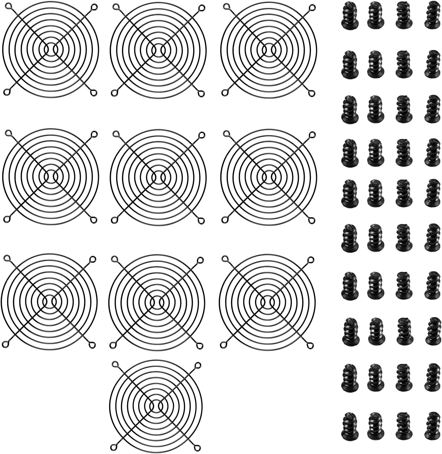 120mm Fan,Dust Filter,10 Pack Metal Grill for CPU Fans,Cooling Metal Finger Guard for 120mm PC Computer Case Fans.