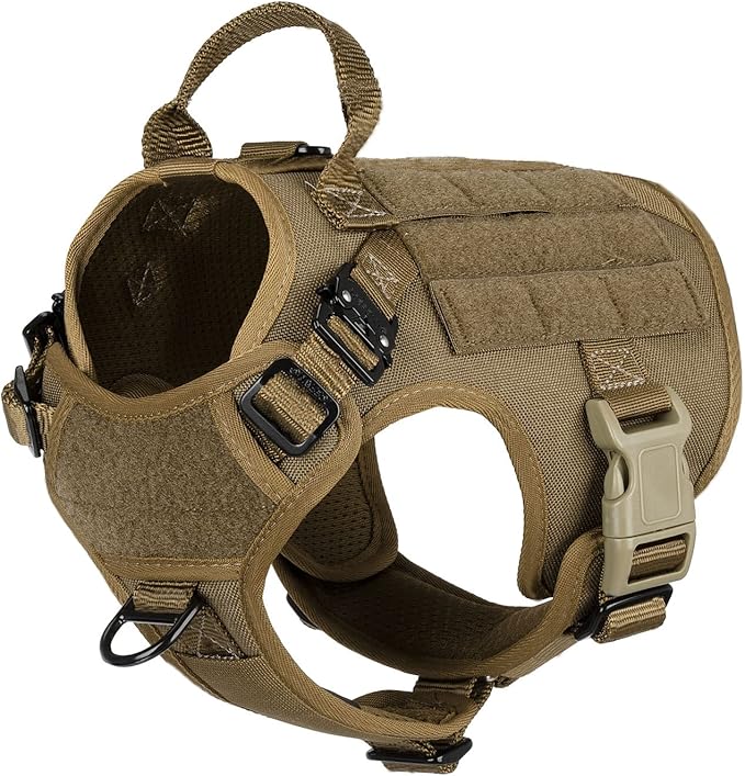 ICEFANG Tactical Dog Harness, Small Size,2X Metal Buckle