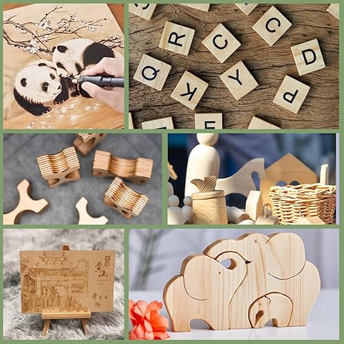 Miniatura 6 de Paquete de 48 hojas de tilo de 12 x 12 x 18 pulgadas para manualidades, madera sin terminar para corte y grabado láser, madera contrachapada para