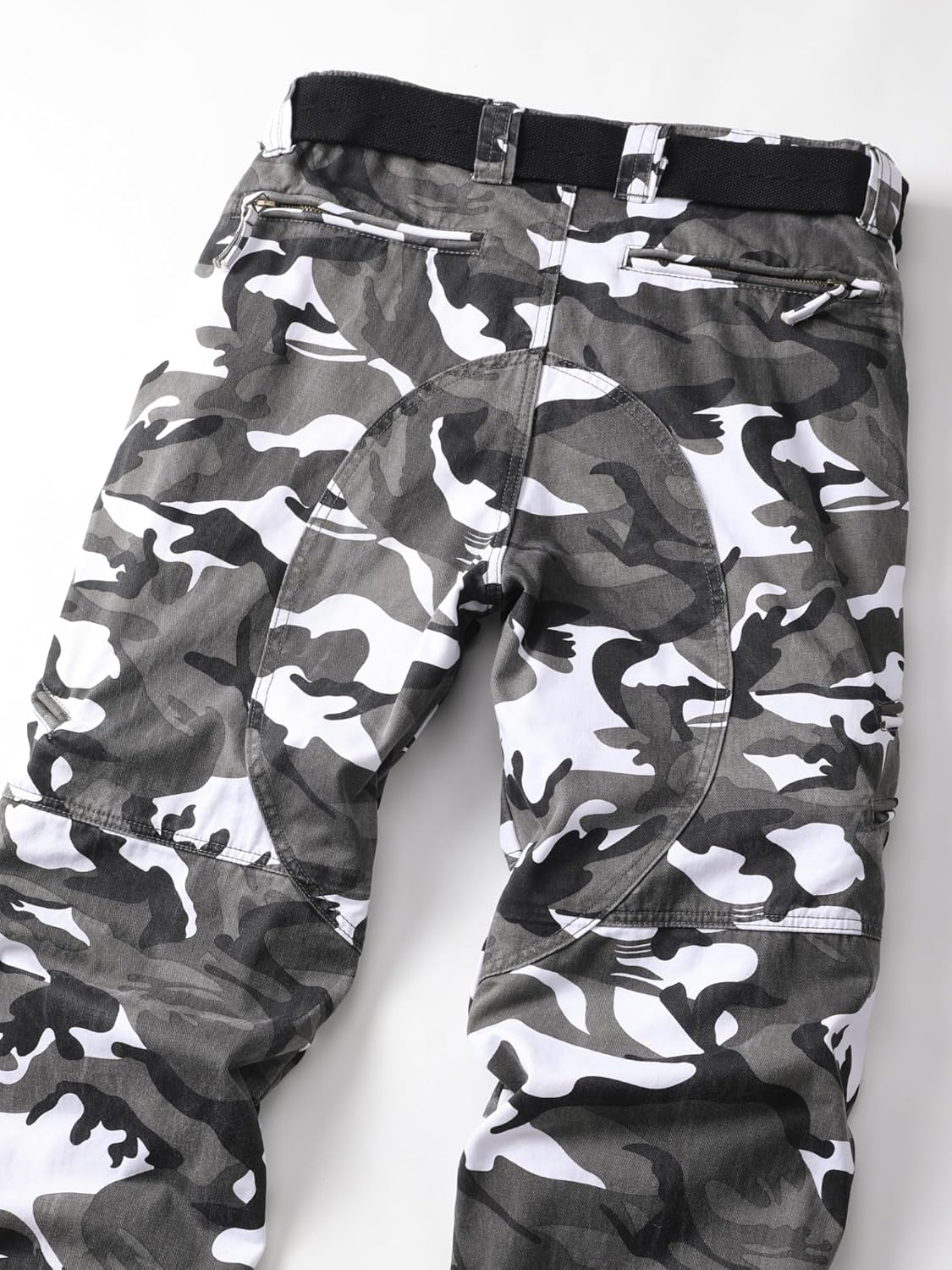 Men's Cargo Work Pants Camo Cotton Tactical Military Ripstop Hiking with Multi Zipper Pockets - Image 5