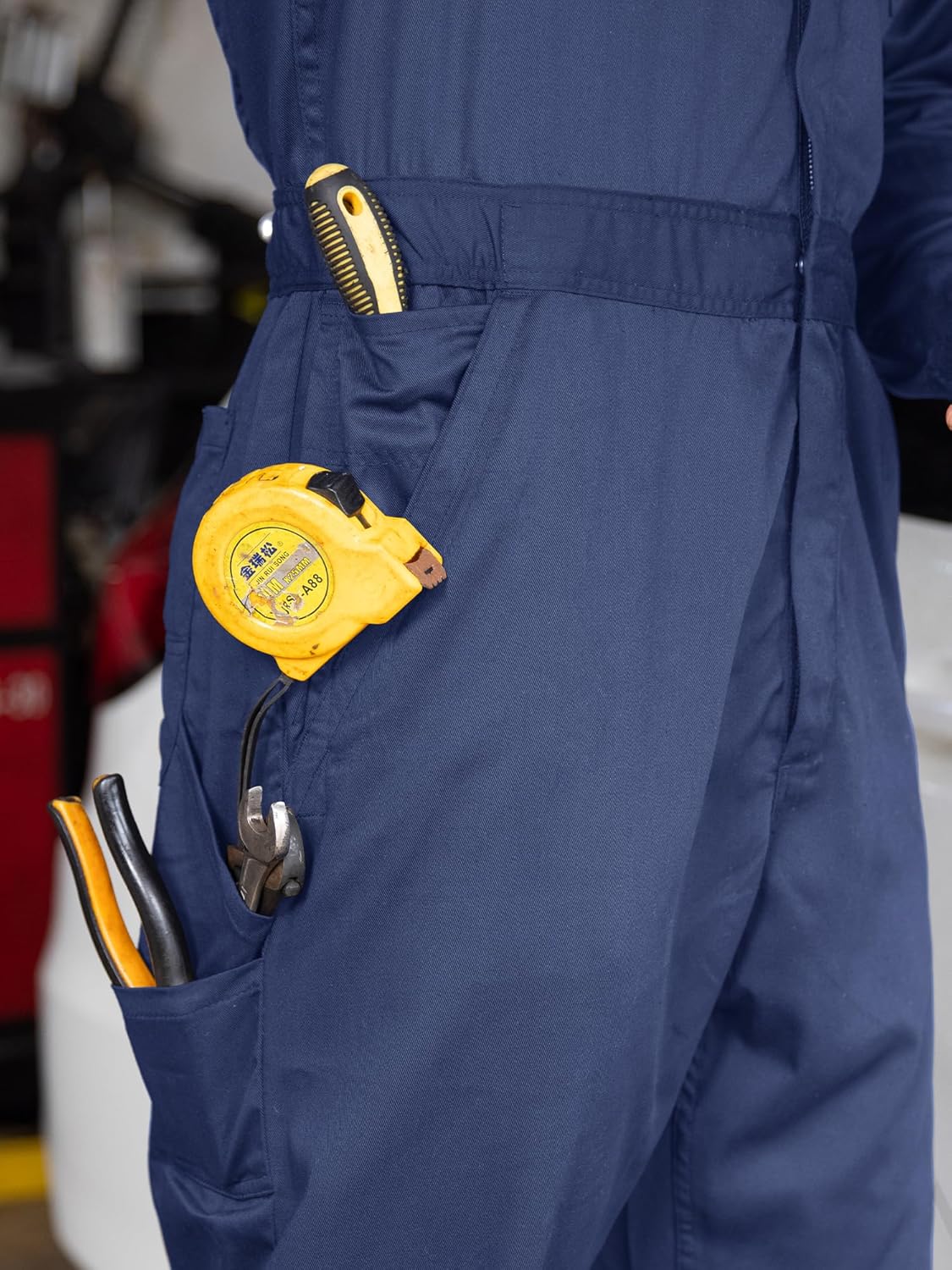 Coveralls for Men Long Sleeve Cotton Blend Work Jumpsuit with Multi Pockets Utility Work Wear