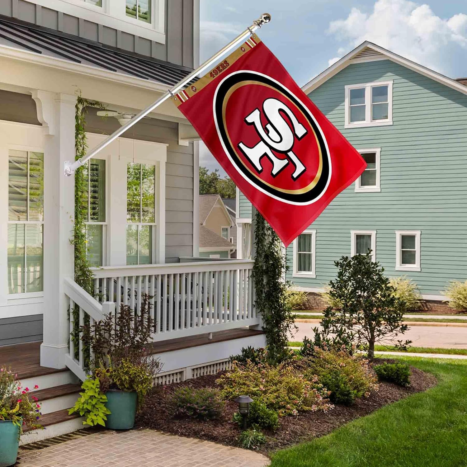 San Francisco 49ers Printed Header 3x5 Foot Banner Flag - Image 5