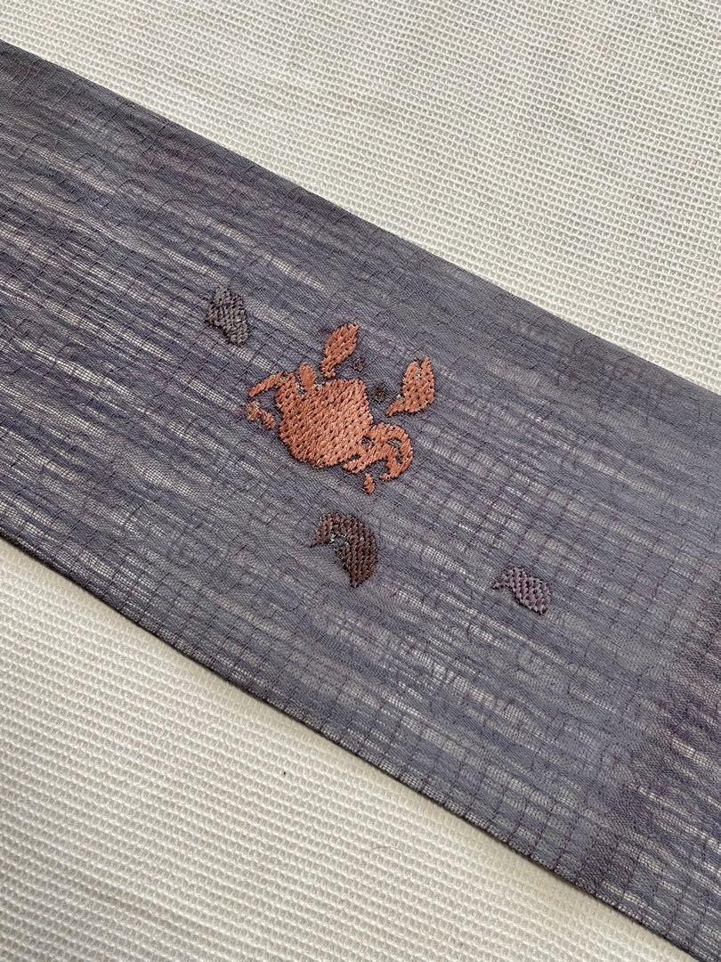 Amazon.co.jp: ◎ はなえみ◎ 正絹 単衣夏物 蟹さん模様 櫛織り