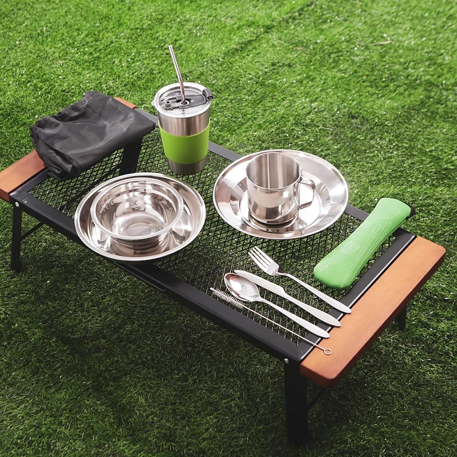 Set Gavette Militari In Acciaio Inox 304 - Pentole Da Campeggio US Army Con Accessori - Foto 3