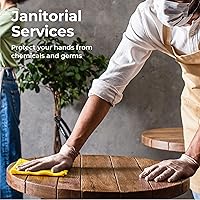 Vista 7 de Fit Meal Prep Paquete de 2000 guantes desechables de vinilo extra grandes de vinilo para preparación de alimentos, sin polvo, ideales para cocina