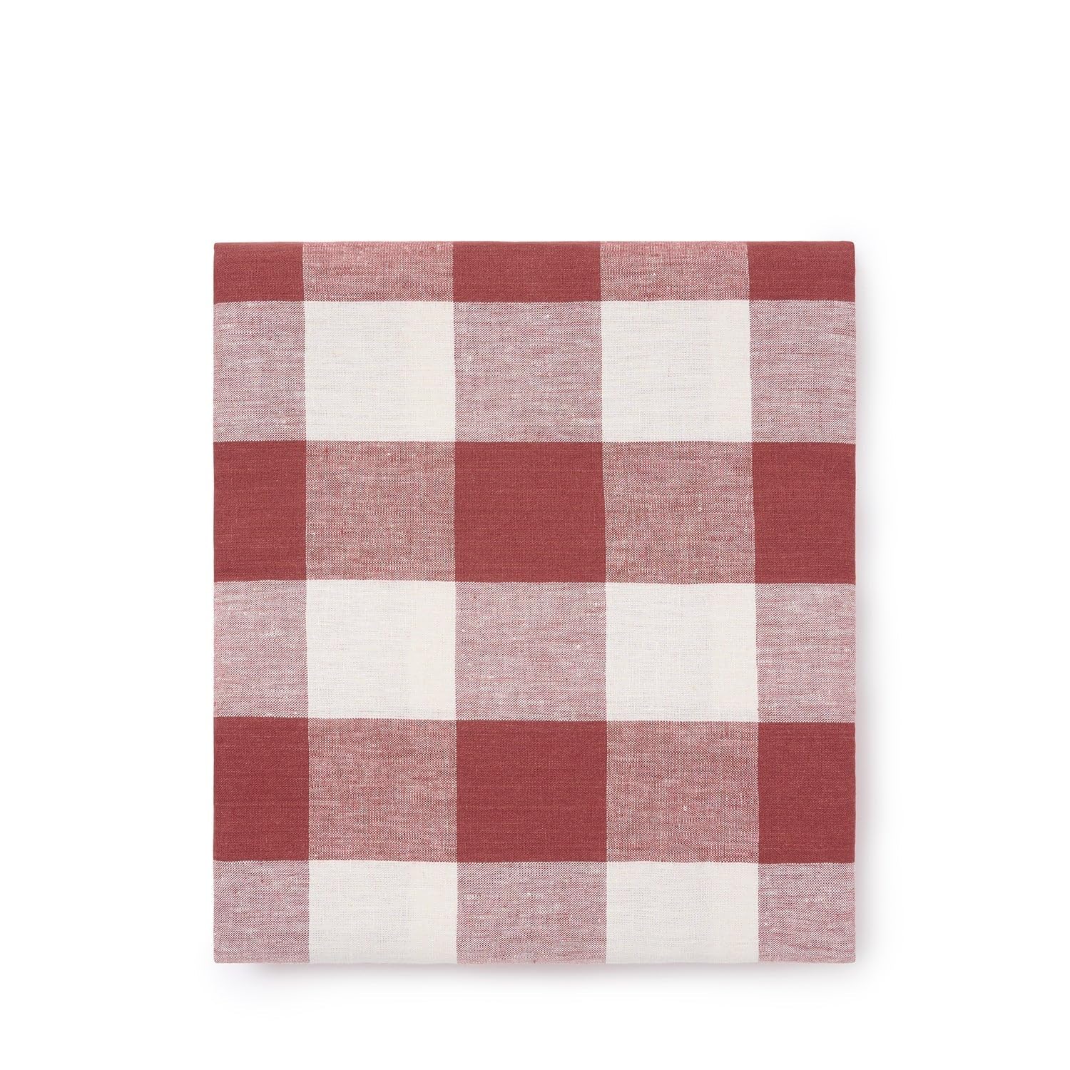 Sophie Allport Red Rustic Gingham Linen Tablecloth