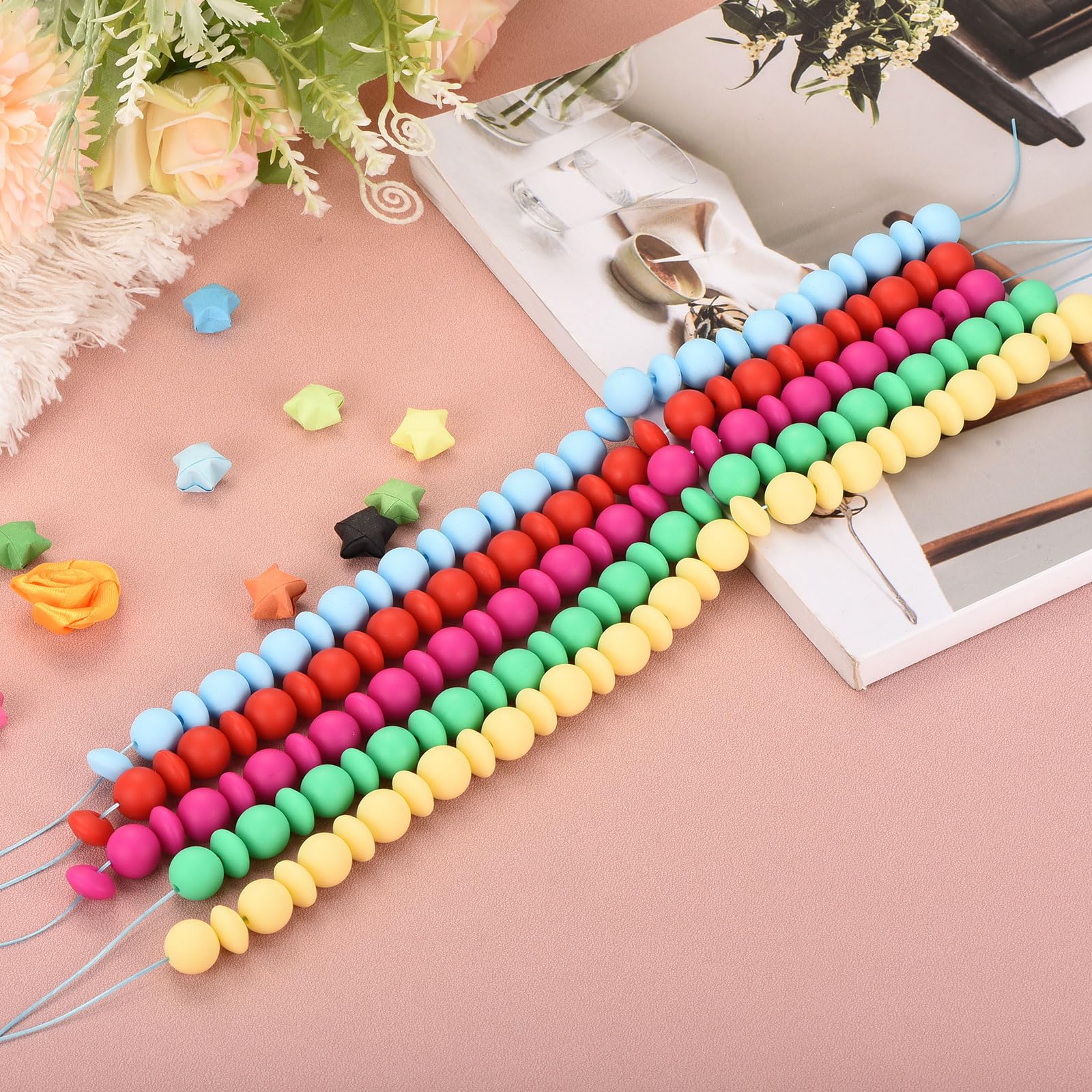 ZIFTY Lot De 180 Perles Rondes En Silicone Pour La Fabrication De Porte