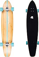 Vista 35 de Retrospec Zed Cruiser & Pintail Longboard Skateboard Complete – Bamboo & Canadian Maple Wood Cruiser con camiones Kingpin reversa