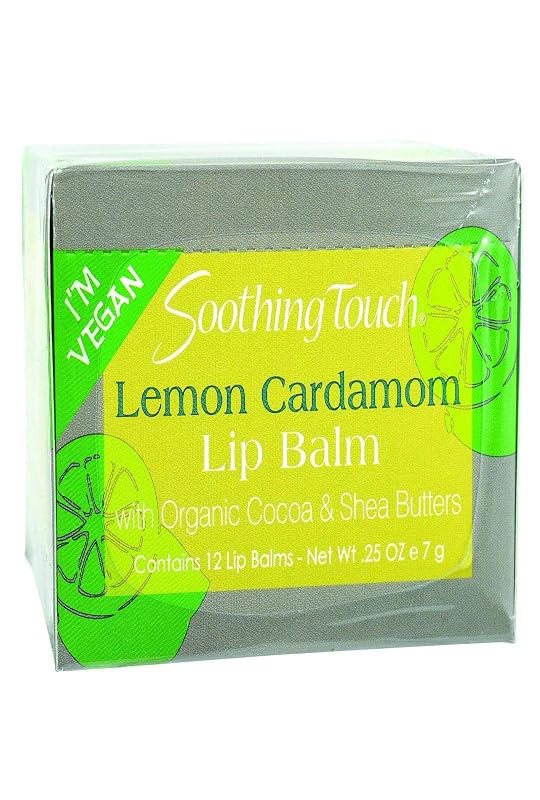 Soothing Touch Bálsamo labial de limão e cardamomo vegano, orgânico, 7 g