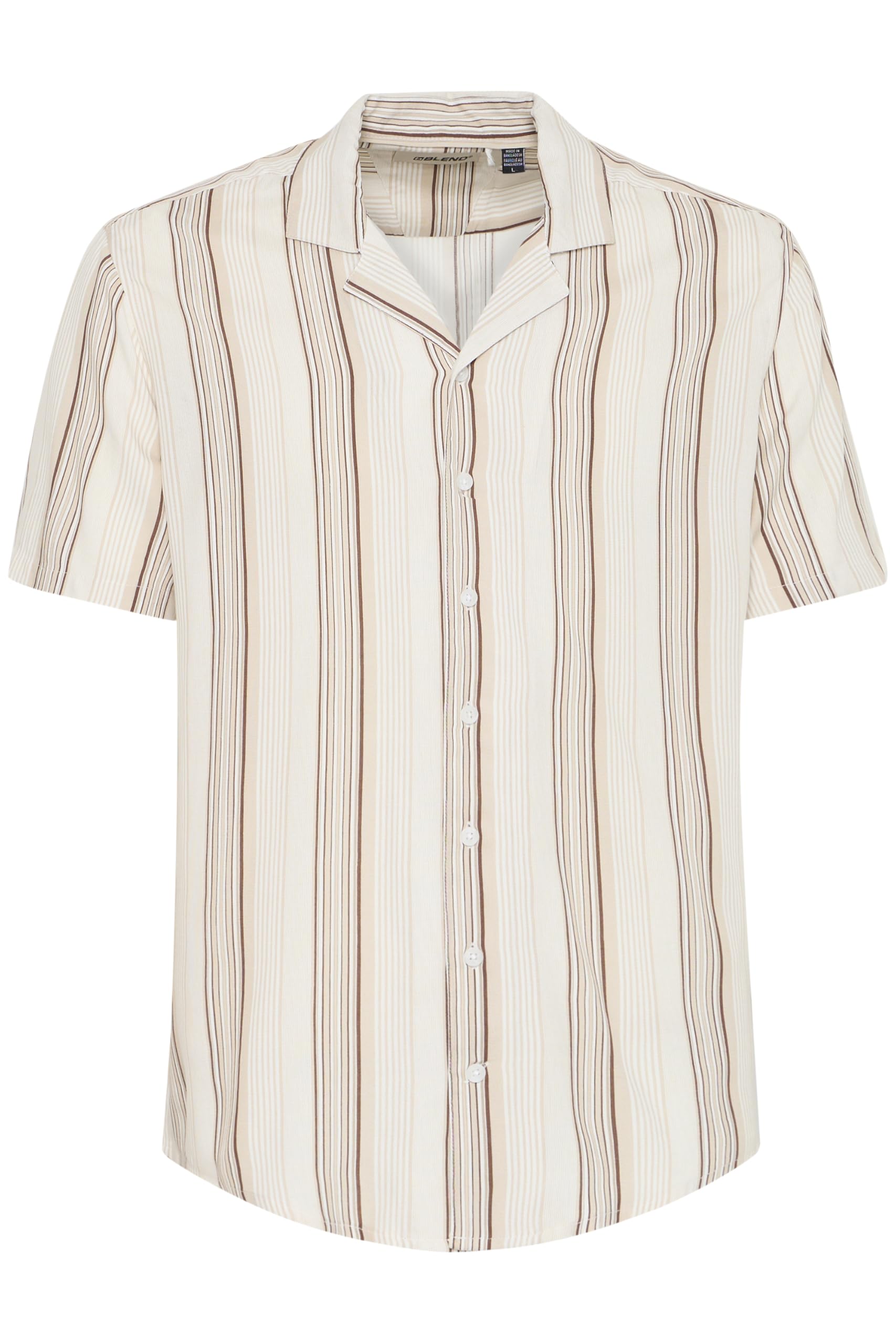 Blend BHShirt Herren Kurzarmhemd Herrenhemd Hemd mit Reverskragen Knöpfen Regular fit