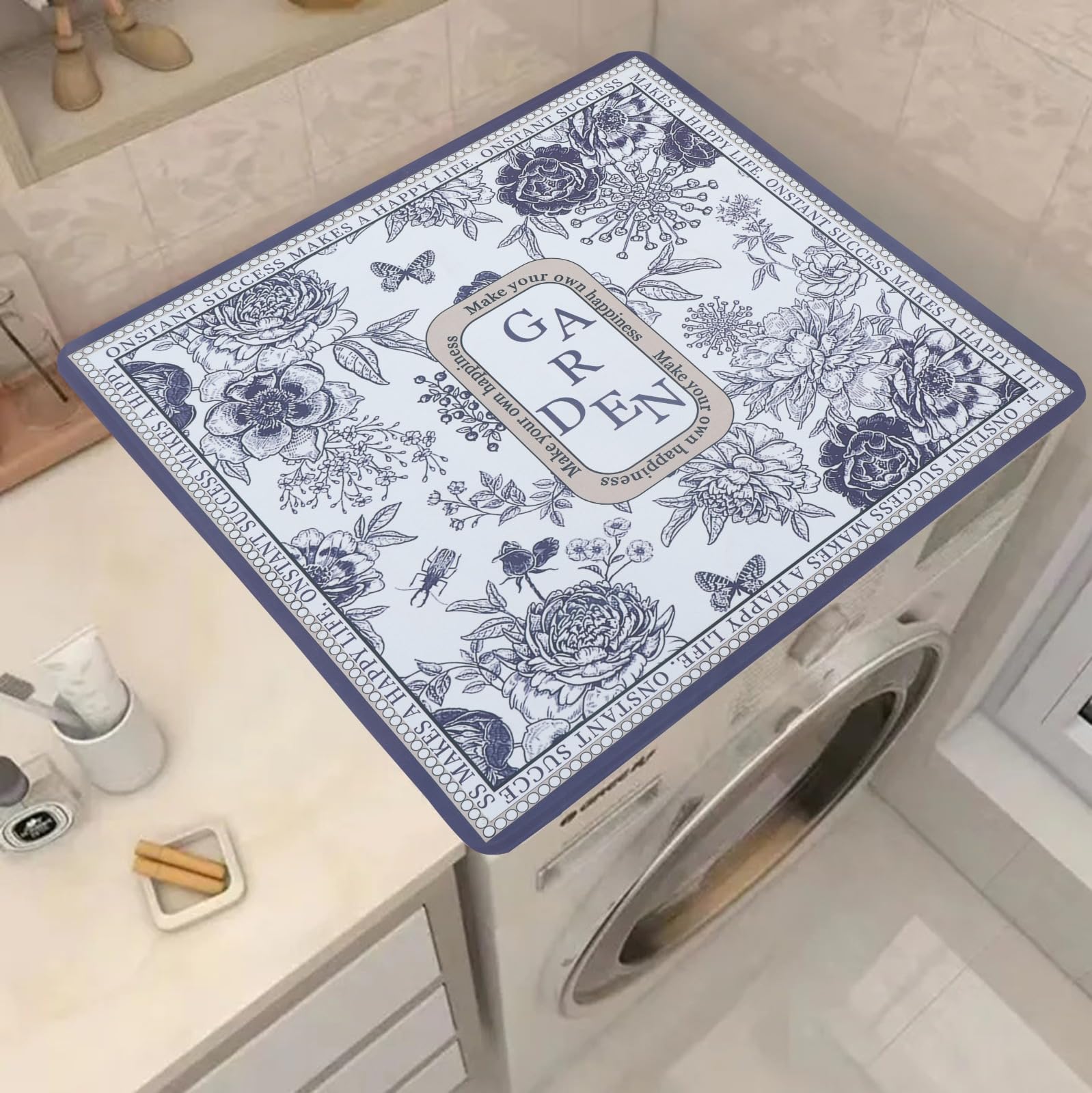 HomeCloud Washing Machine Mats for Top of Washer, Washing Machine Protective Mats, Non-Slip Waterproof Washer Dryer Dust Cover Mat for Laundry & Kitchen (60 x 60) (Grey_Garden) (B0DDJ8CWND) Amazon Price History, Amazon Price Tracker