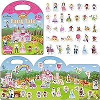 Vista 1 de Libros de calcomanías reutilizables para niños pequeños de 1 a 3 años, calcomanías para niños de 2 a 4 años, calcomanías de princesa, juguetes