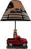 DWK Rustic Red Antique Truck at Gas Pump Table Lamp with Printed Shade