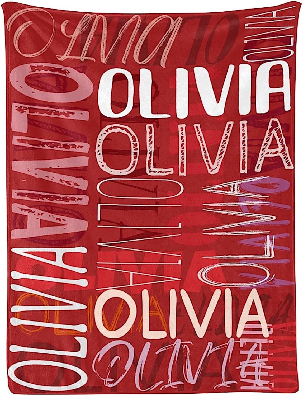 JOYXBUY Custom Blanket with Name, Personalized Monogram