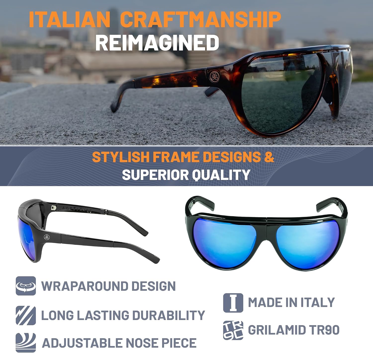 PopAir Foldable and Oversized Aviator Sunglasses for Women and Men