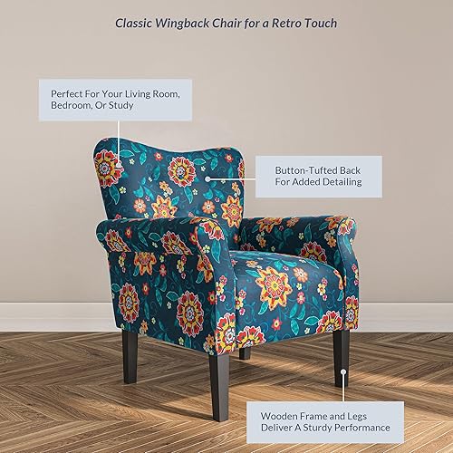 Miniatura 37 de Belleze Accent Chair - Silla Palta,Azul bebé,Beige,Negro y flor.,Azul y flor,Ladrillo,Amarillo (Citrine Yellow),Verde y azul,Verde y flor,Verde y