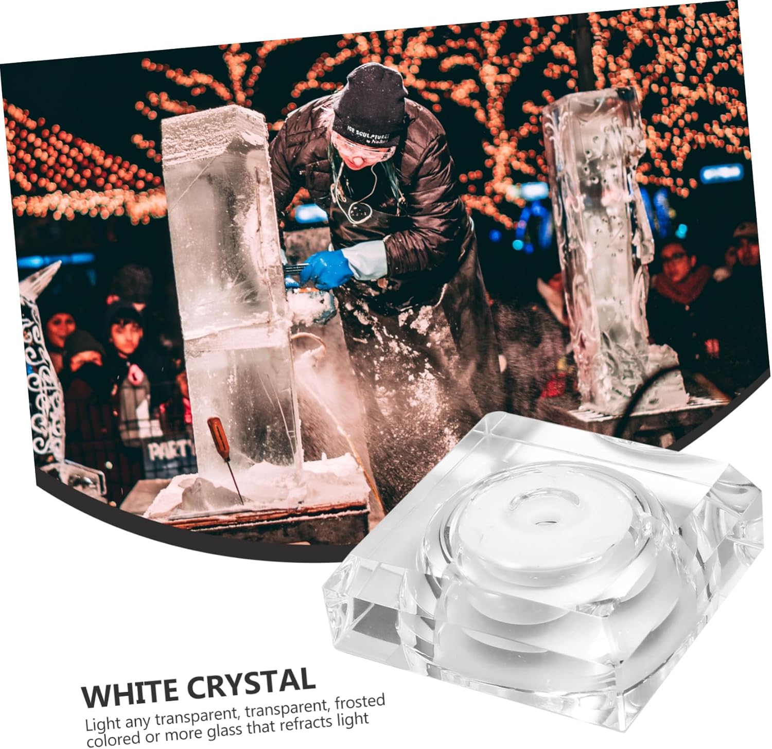 DOITOOL 2pcs Colorful Led Light Base for Crystal Glass Charging Lamp Holder Creative Decor for Displays Showcases and Romantic Atmospheres