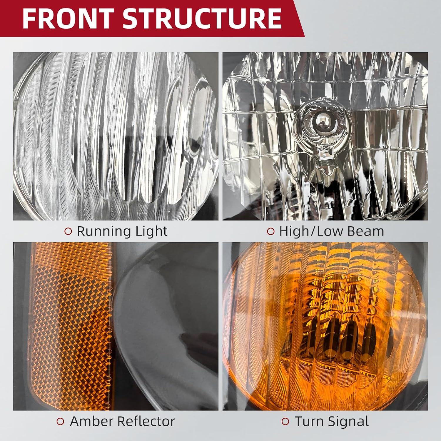 Headlight Compatible with Nissan Frontier 2001 2002 2003 2004 Headlamp Replacement 260608Z325, NI2502130, 260108Z325, NI2503130 w/o Bulbs Left and Right Side (Black)