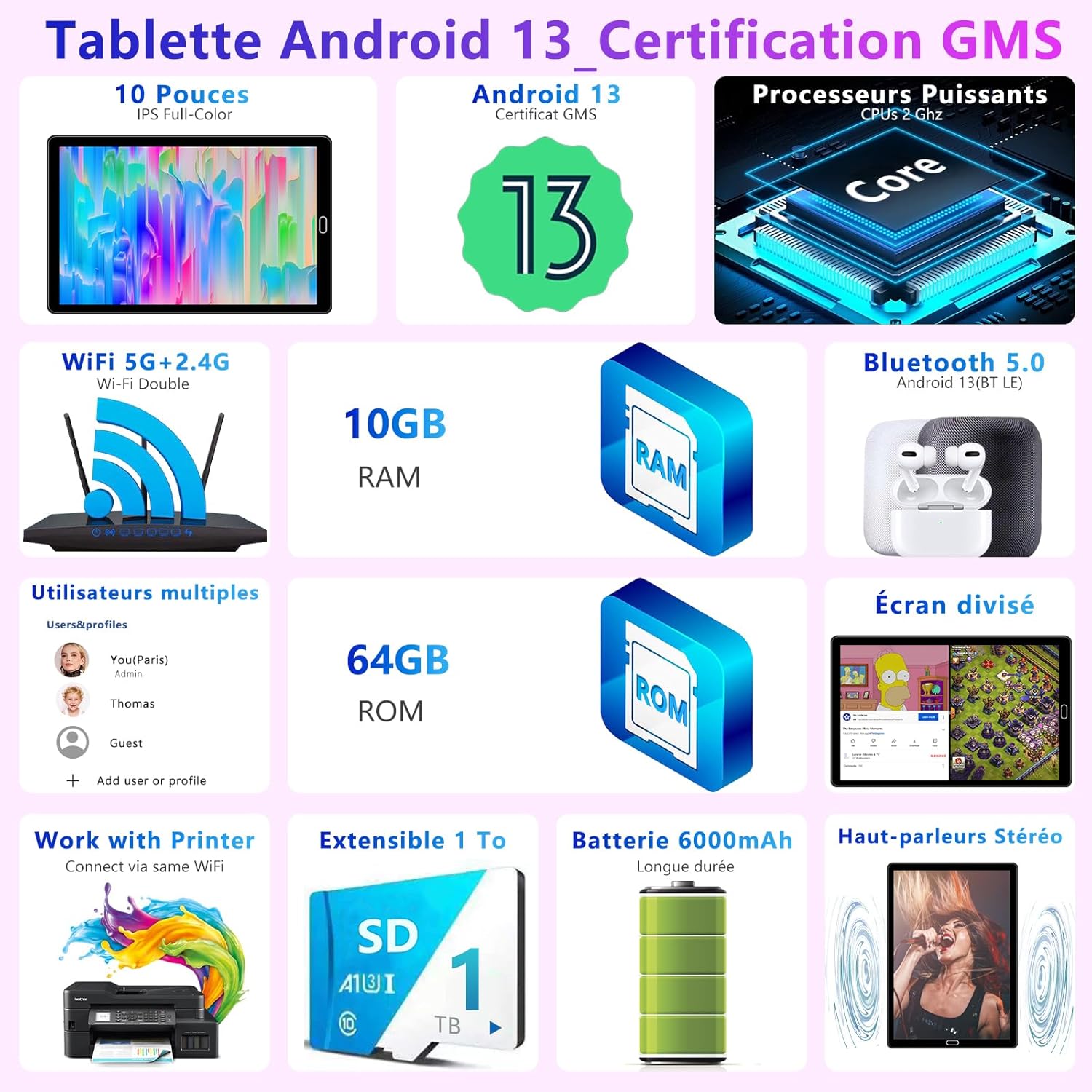 GOODTEL Tablet 10 Pollici Android 13 10GB RAM+64GB ROM(TF 1TB),WiFi 5G/2.4G+Bluetooth 5.0/Google GMS/GPS/Widget/Type-C/OTG/6000mAh/8MP+5MP,con Mouse+Tastiera+Custodia,Nero GOODTEL Tablet 10 Pollici Android 13 10GB RAM+64GB ROM(TF 1TB),WiFi 5G/2.4G+Bluetooth 5.0/Google GMS/GPS/Widget/Type-C/OTG/6000mAh/8MP+5MP,con Mouse+Tastiera+Custodia,Nero