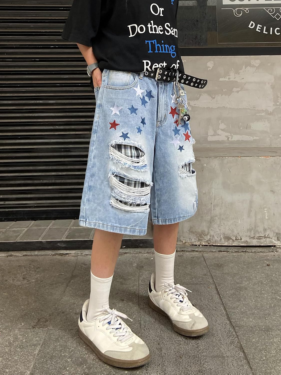 Womens Baggy Jeans Shorts Wide Leg Denim Shorts Y2k Hip Hop Casual Loose Summer Shorts Streetwear - Image 3