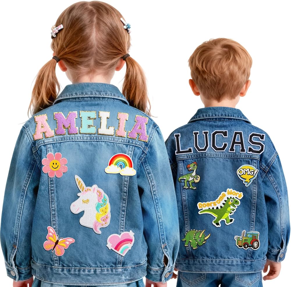 OELTTG Personalized Kids Denim Jacket with Names