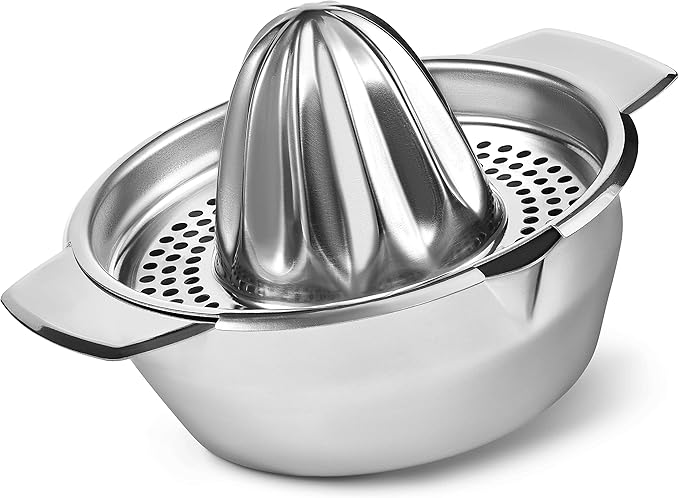 Lantelme Zitronenpresse Mit Glasaufsatz - Manuelle Saftpresse Für Zitrusfrüchte