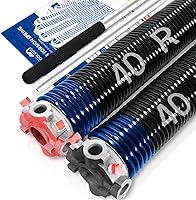 Vista 42 de Par de resortes de torsión para puerta de garaje de 2" juego con barras de bobinado antideslizantes y guantes, electroforesis de alta precisión sin