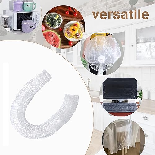 Miniatura 7 de 30 fundas transparentes para electrodomésticos de cocina, fundas gruesas y desechables a prueba de polvo con elástico para electrodomésticos