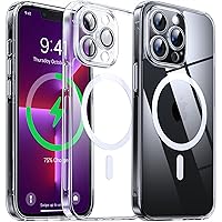 Flyzoo Cover Magnetica Trasparente per iPhone 13 Pro Max - [con Pellicola di Protezione