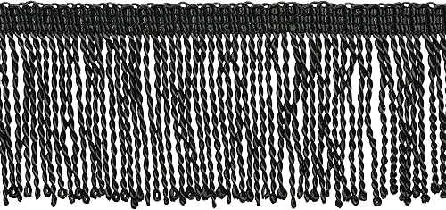 Colección Basic Trim de 3" (7.5cm) con borde fino de lingote con cabecera decorativa de punto (estilo # BFT3), negro puro #K9 (negro azabache) 14.8