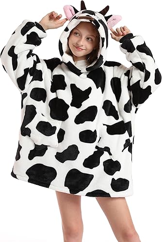 SZCMSM Manta con capucha para niños y niñas, sudadera de gran tamaño con bolsillos SZCMSM Manta con capucha para niños y niñas, sudadera de gran tamaño con bolsillos