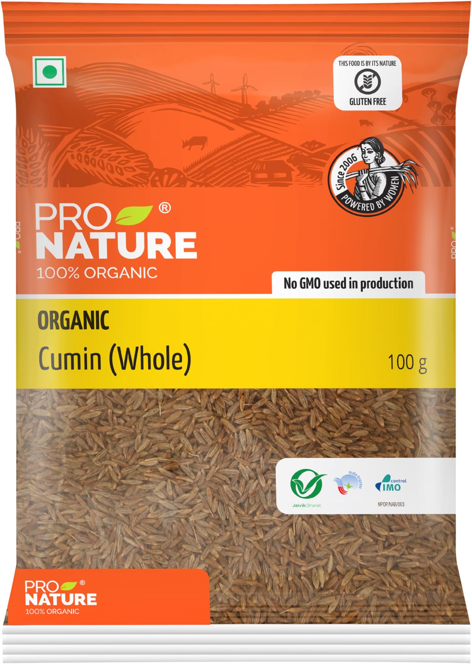 100% Organic Cumin (Whole) 100g