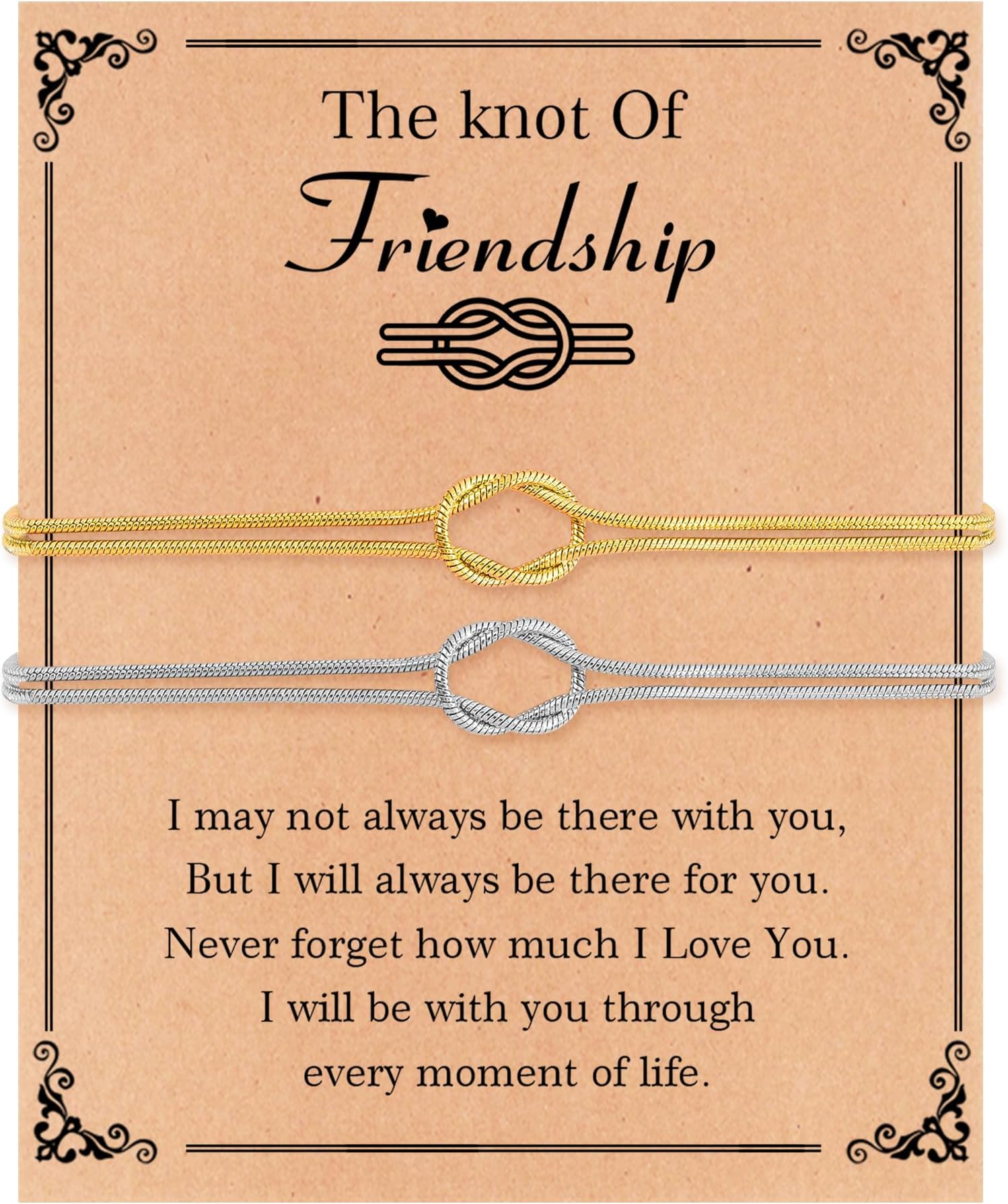 - TAGOMEI Love Knot Friendship Bracelets Gifts for Women Best Friend Birthday Gifts for Women Valentines Day Gifts for Him Her Friends Infinity Jewelry Matching Bracelets Gift for Couples Her Bff Bestie
