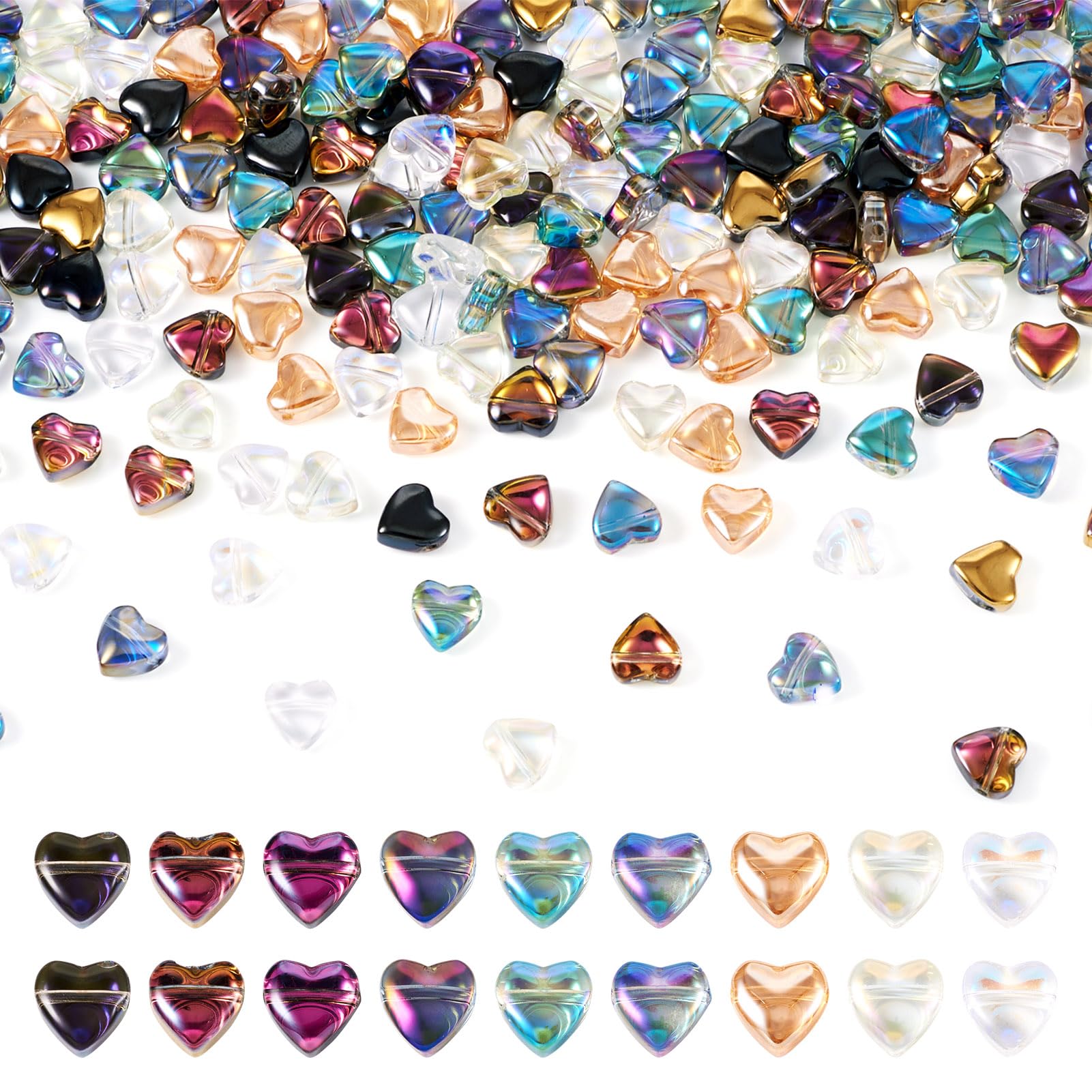 Perles en forme de cœur pour créer vos propres bijoux uniques lors d'ateliers créatifs