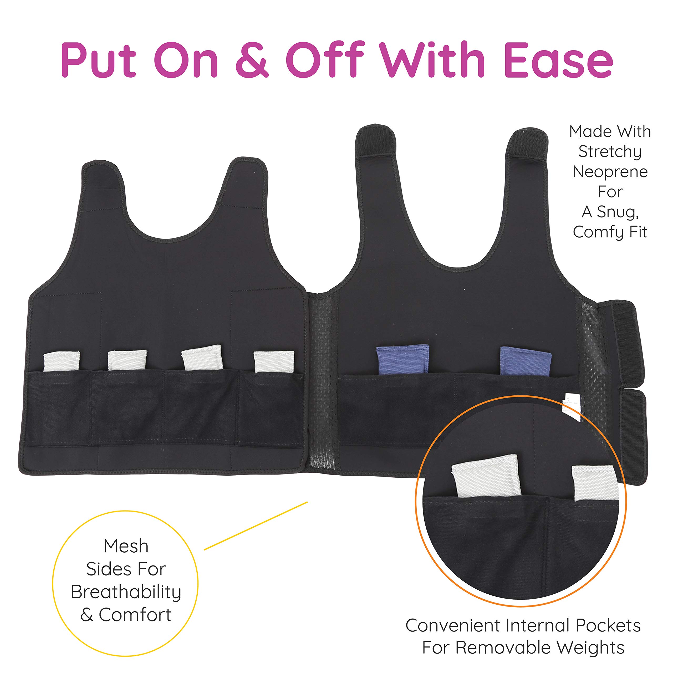 Fun and Function Blue Weighted Compression Vest for Kids & Adults