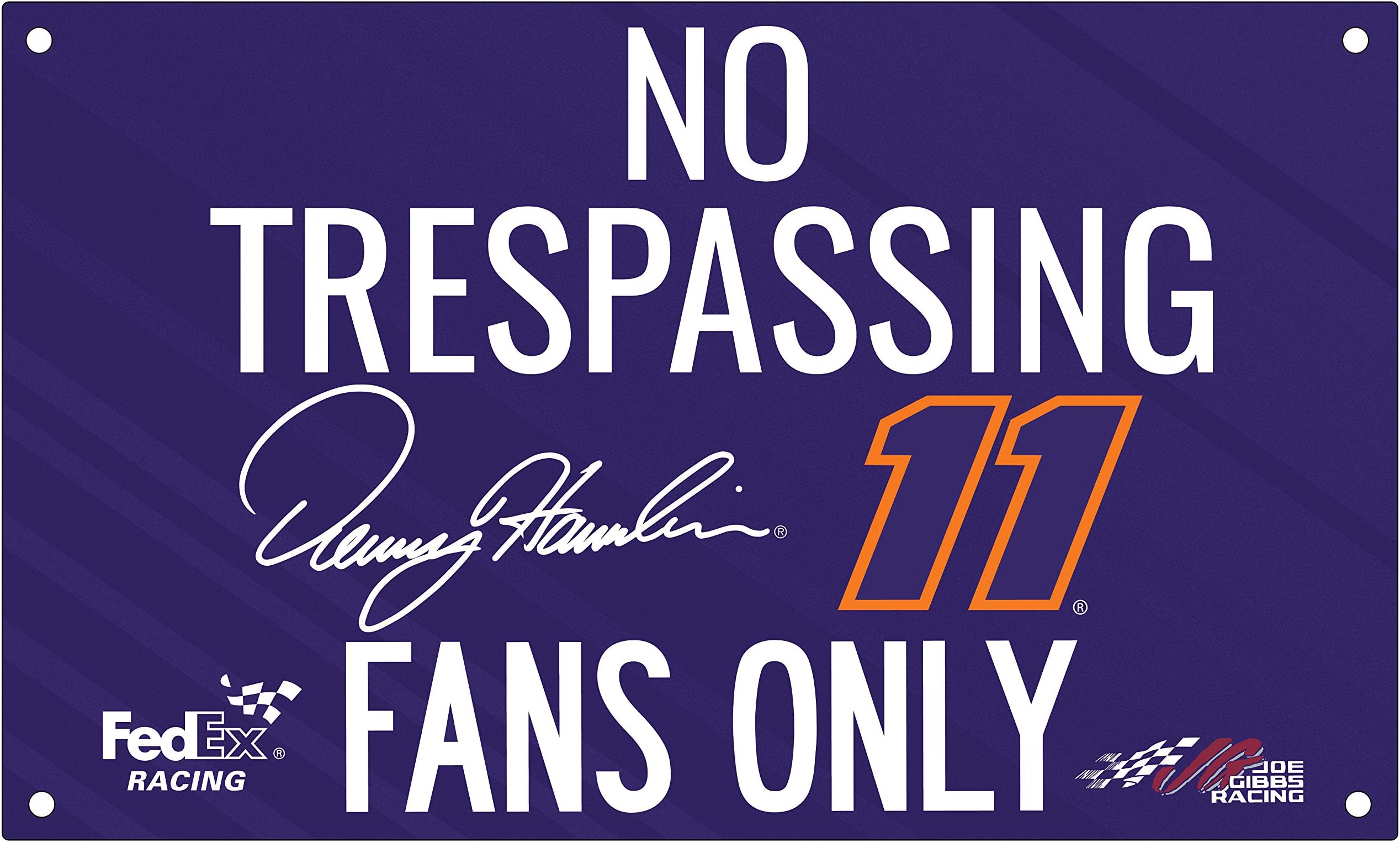 R and R ImportsR and R Imports Denny Hamlin #11 Officially Licensed NASCAR No Trespassing Sign New for 2019