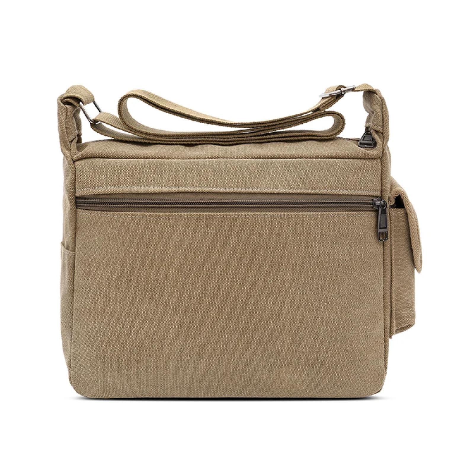 Sacs Banane Sac À Bandoulière en Toile Rétro pour Hommes Sac À Bandoulière De Voyage Décontracté Sports De Plein Air avec Bretelles Réglables